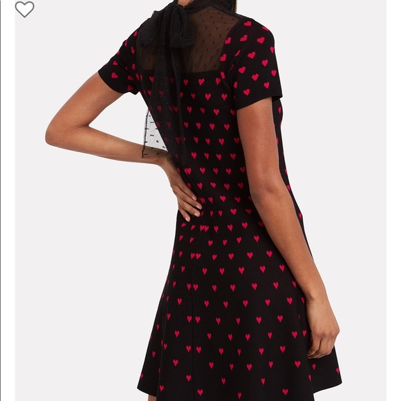 RedValentino heart jacquard stretch viscose dress - Picture 3 of 8